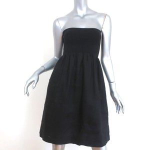 Theory Black Linen Dress with Pockets